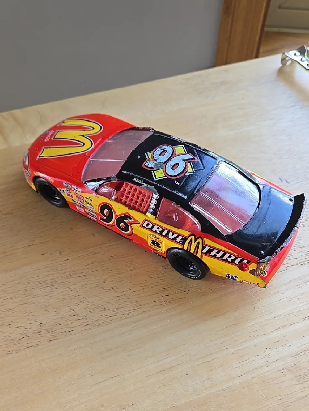 McDonald's Red and Black Race Car Toy - Kids Collectible